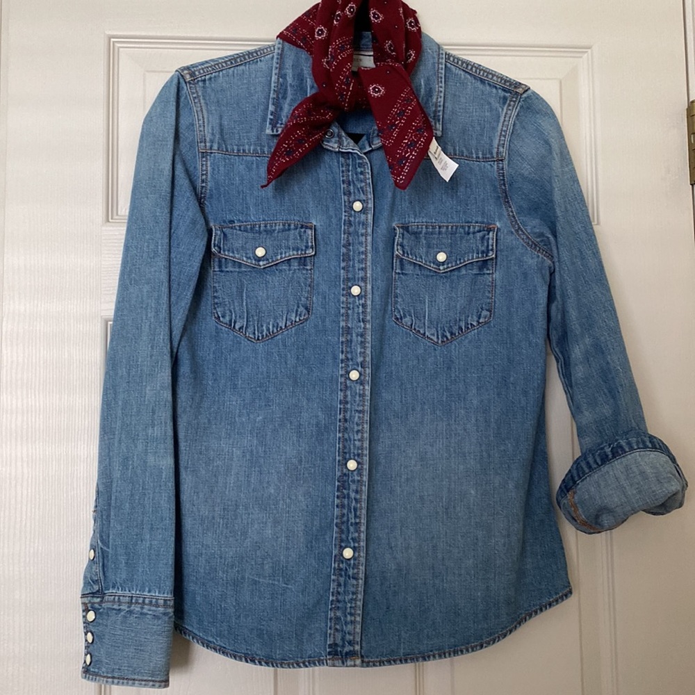 J Crew - Chambray Rancher Button Down - 6 - image 7